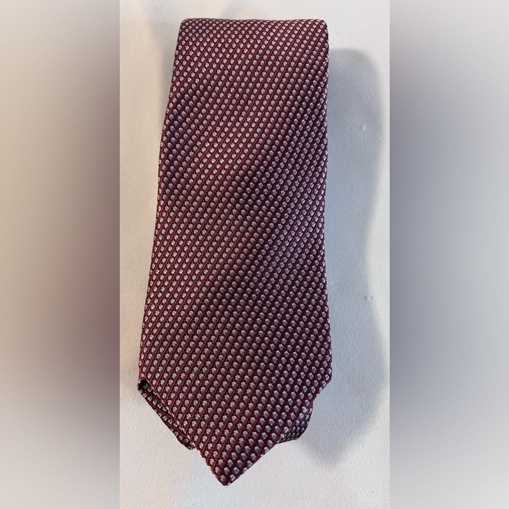Michael Kors‎ Tie -  3.25 in Burgundy / Silver Silk Necktie - Men's Classic